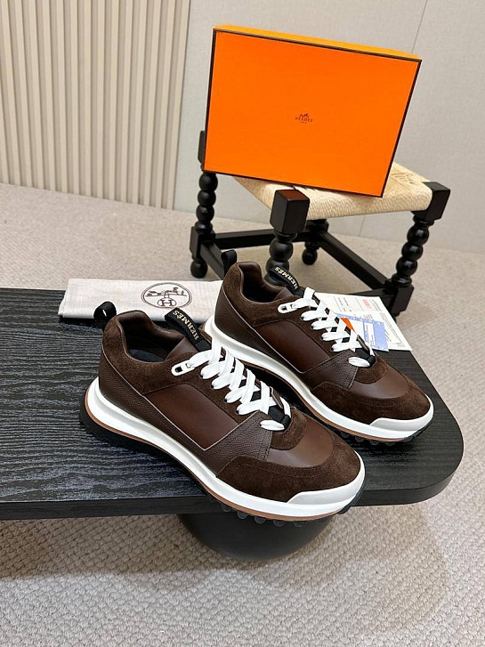 Мужские кроссовки Hermes Leader - Brown