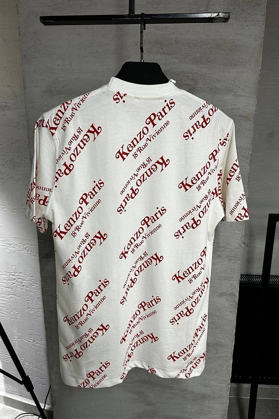 Белая футболка Kenzo x Verdy all-over logo