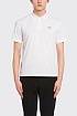 Поло белого цвета Prada logo-plaque