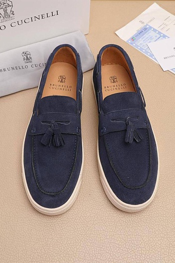 Мужские замшевые лоферы Brunello Cucinelli   