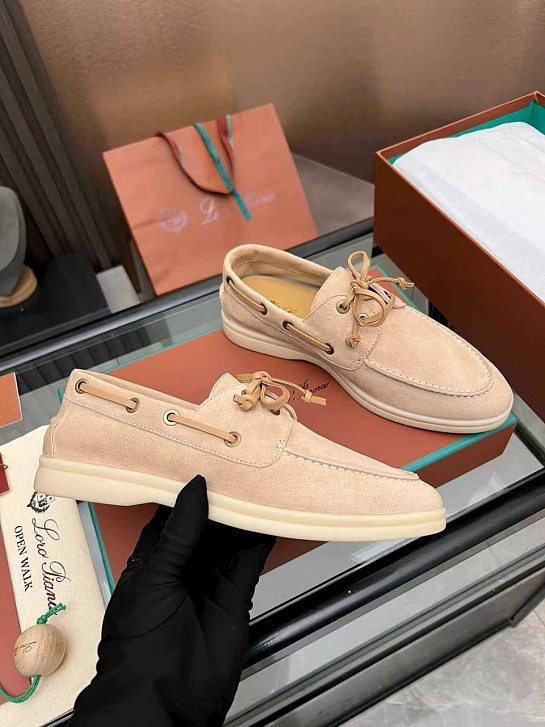 Женские замшевые лоферы Loro Piana premium