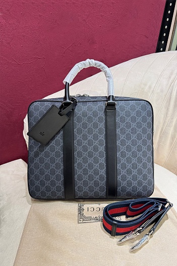 Кожаный портфель Gucci GG Premium 36x29x6.5 см