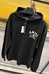 Мужское чёрное худи Amiri logo-print