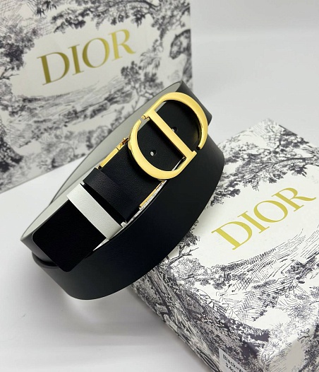 Женский двусторонний ремень Dior Montaigne (ширина 3 см, длина 80 / 85 / 90 см)   