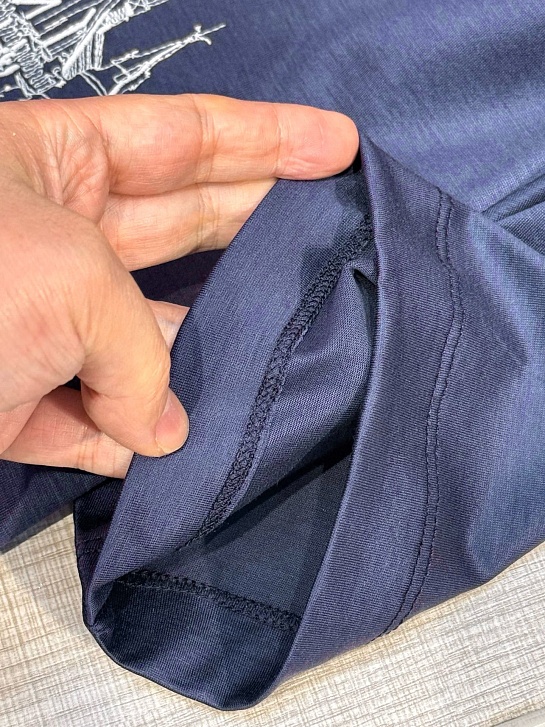 Футболка синего цвета Hermes Premium