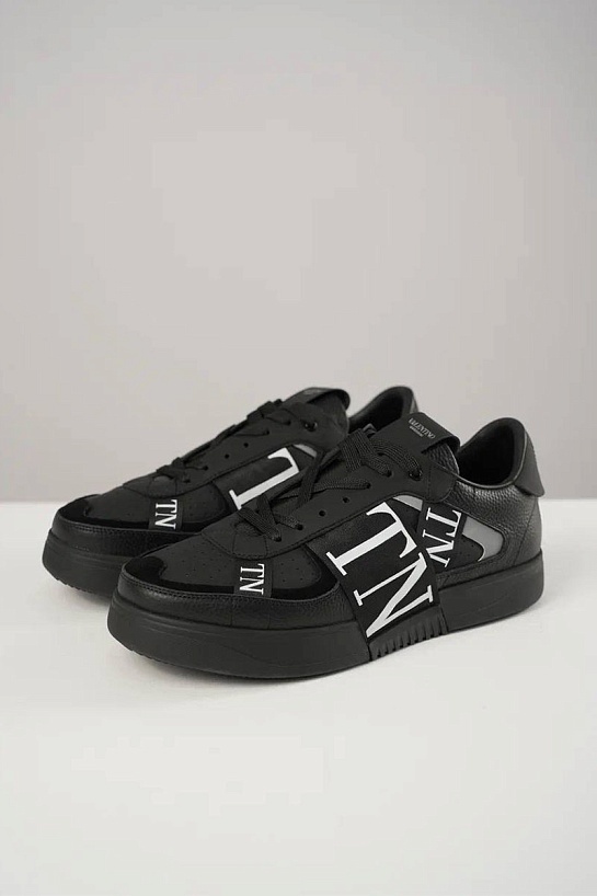 Кожаные кроссовки Valentino VL7N low-top - Black