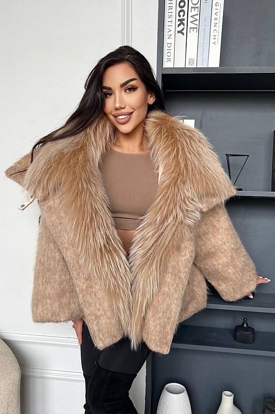 Женский пуховик с натуральным мехом Max Mara Premium