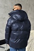 Мужской тёмно-синий пуховик Canada Goose logo-patch