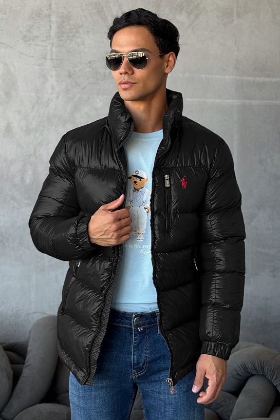 Куртка чёрного цвета Роlо Ralрh Lаurеn pony-embroidered