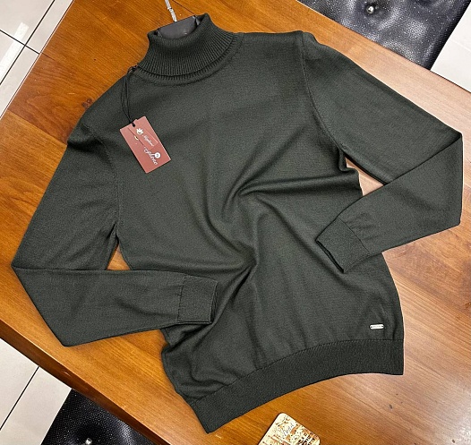 Мужская зелёная водолазка Maglione   
