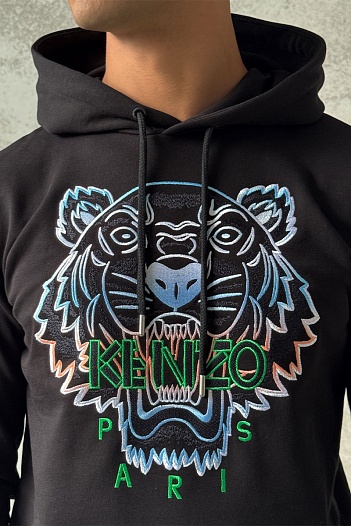 Мужское худи Kenzo Gradient Tiger logo-embroidered   