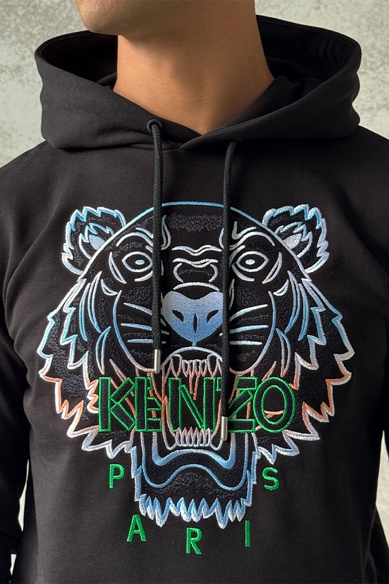 Мужское худи Kenzo Gradient Tiger logo-embroidered