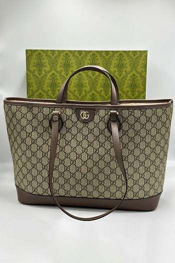 Женская кожаная сумка Gucci Ophidia GG 45x27x38 см   