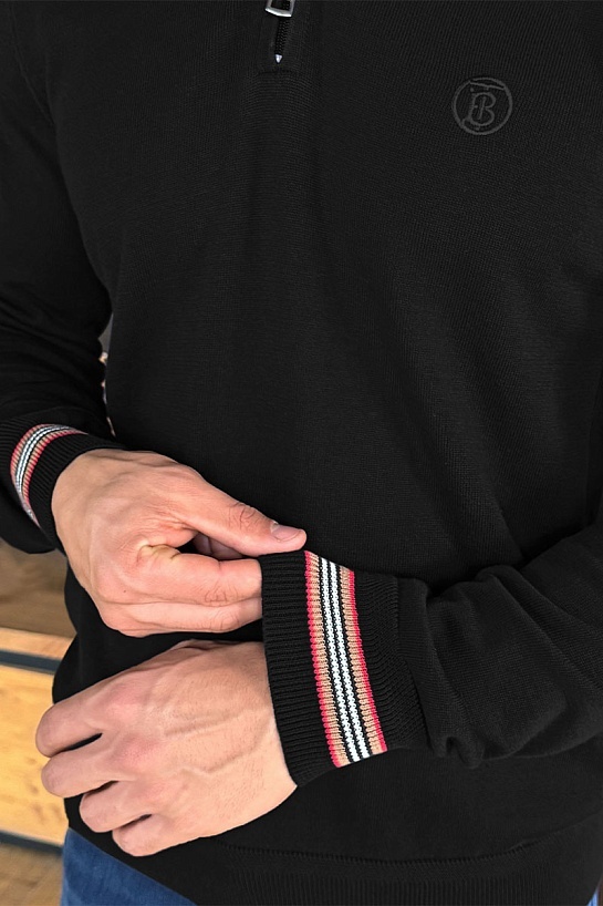 Мужской джемпер Burberry quarter-zip - Black