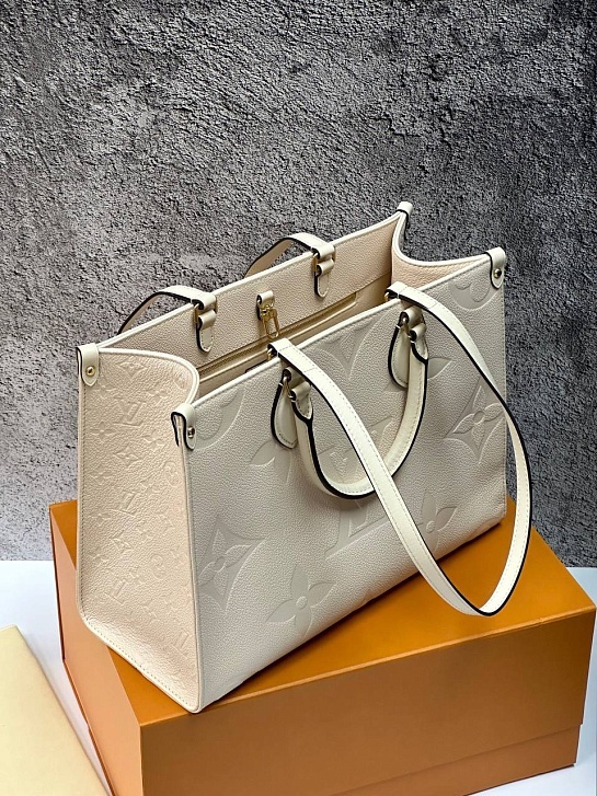 Женская кожаная сумка Louis Vuitton Onthego MM Premium 35x27x14 см