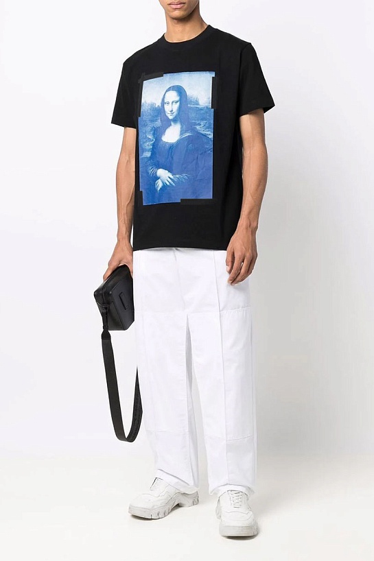 Чёрная футболка Off-White c/o Virgil Abloh Monalisa slim-cut