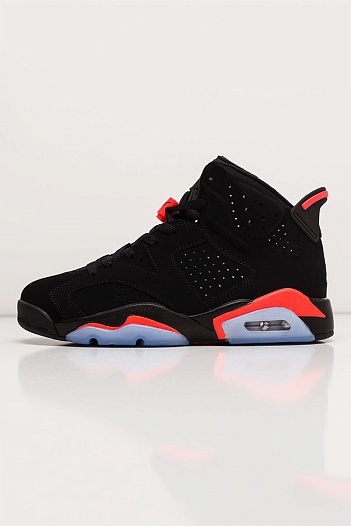 Кроссовки Nike Air Jordan 6 Retro - Black / Infrared   