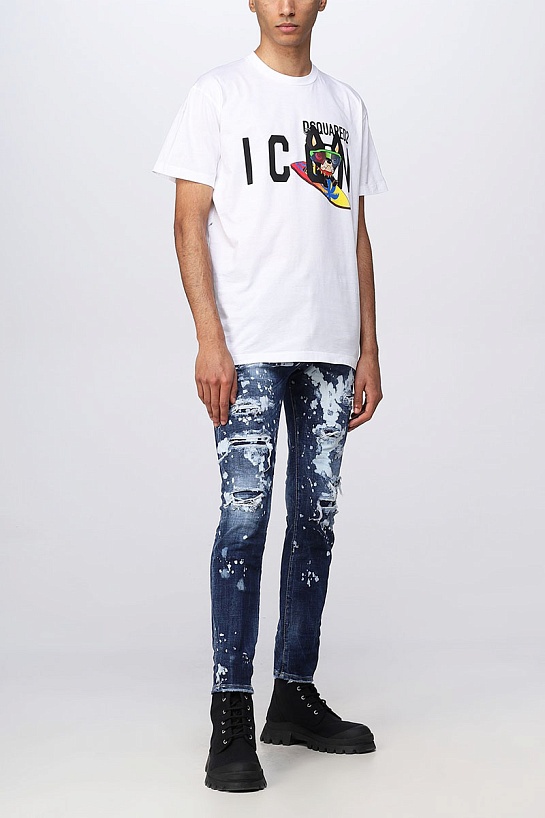 Футболка белого цвета Dsquared2 Icon Ciro Cool