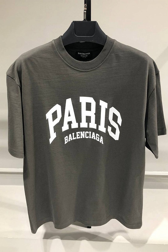 Оверсайз футболка Balenciaga Paris - Dark Green