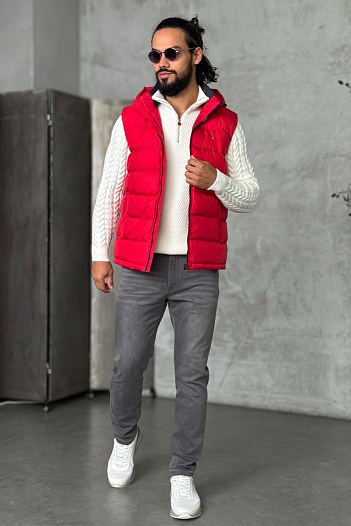 Мужской красный жилет Tommy Hilfiger   