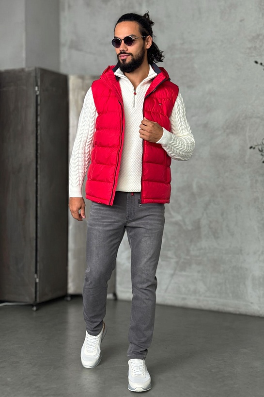 Мужской красный жилет Tommy Hilfiger