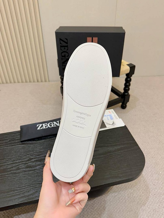 Мужские кроссовки Ermenegildo Zegna Triple Stitch - Black