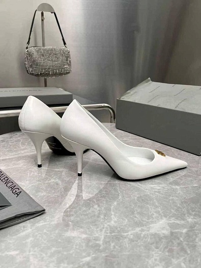 Женские кожаные туфли на каблуке Balenciaga premium   
