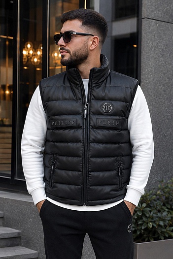 Мужской чёрный жилет Philipp Plein   