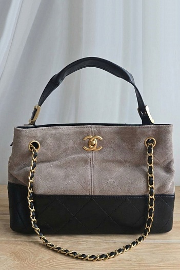 Женская комбинированная сумка Chanel 36x26 см   