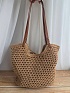 Плетёная сумка шоппер Yves Saint Laurent 33x38 см