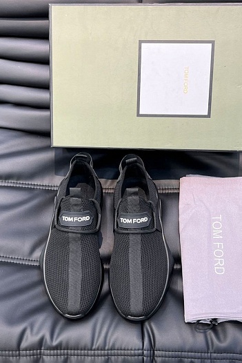Мужские кроссовки Tom Ford чёрного цвета   