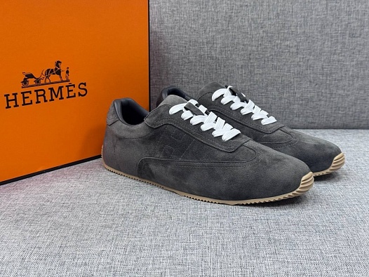Мужские замшевые кроссовки Hermes Master   