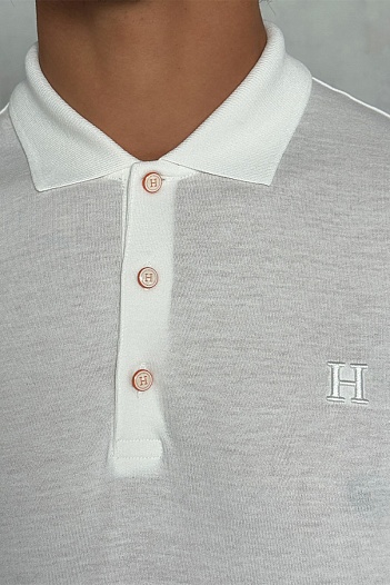 Мужское белое поло Hermes   