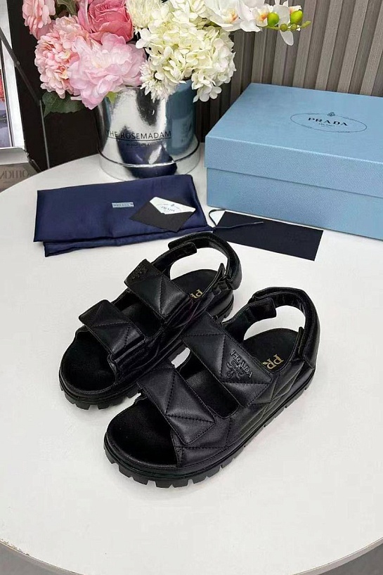 Женские сандалии Prada Monolith - Black