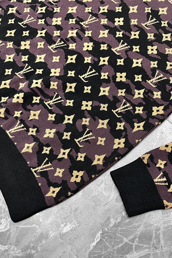 Мужская кофта коричневого цвета Louis Vuitton monogram all-over   
