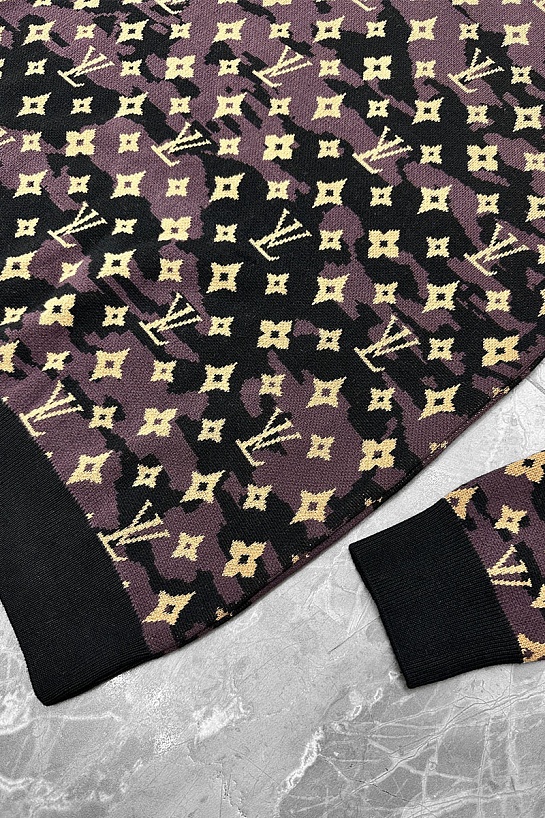 Мужская кофта коричневого цвета Louis Vuitton monogram all-over