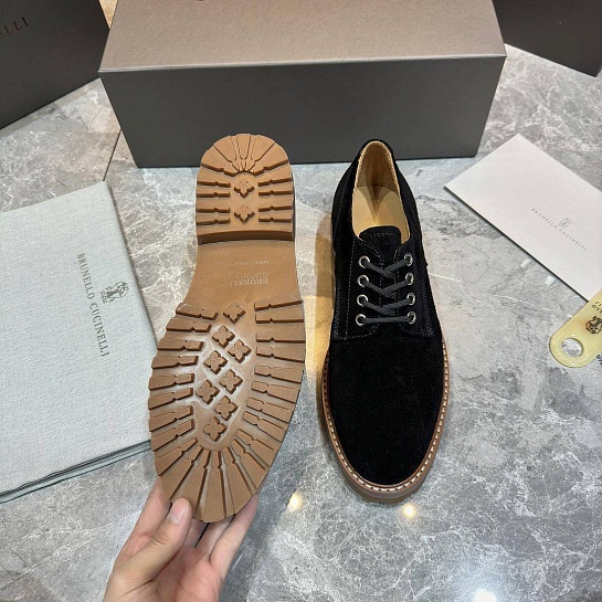 Замшевые ботинки Brunello Cucinelli чёрного цвета