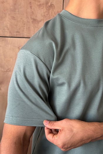 Мужская зелёная футболка Y-3 Yohji Yamamoto   