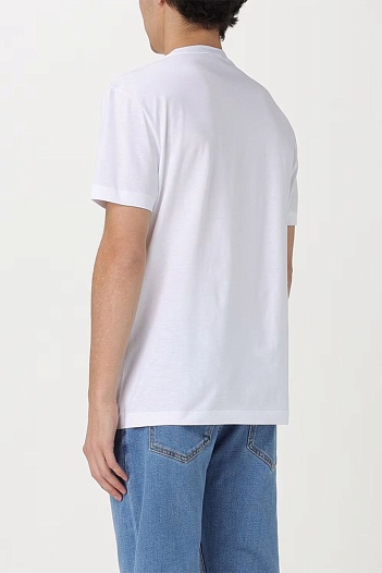 Мужская белая футболка Versace Medusa logo-print   