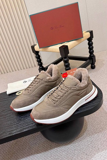 Кроссовки с мехом Loro Piana Week End Walk Evo premium   