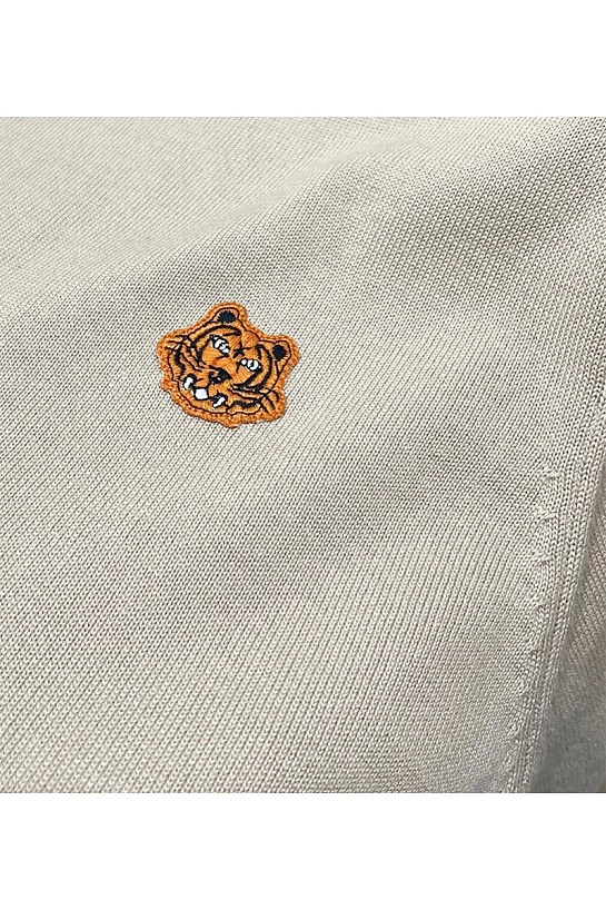 Мужской бежевый джемпер Kenzo Tiger logo-patch