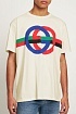Мужская футболка бежевого цвета Gucci GG print