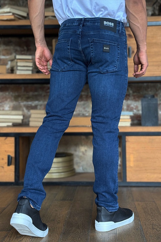 Мужские тёмно-синие джинсы Hugo Boss slim fit