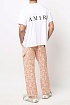 Белая мужская футболка Amiri logo-print