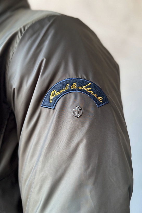 Мужская зелёная куртка Paul & Shark Anchor logo