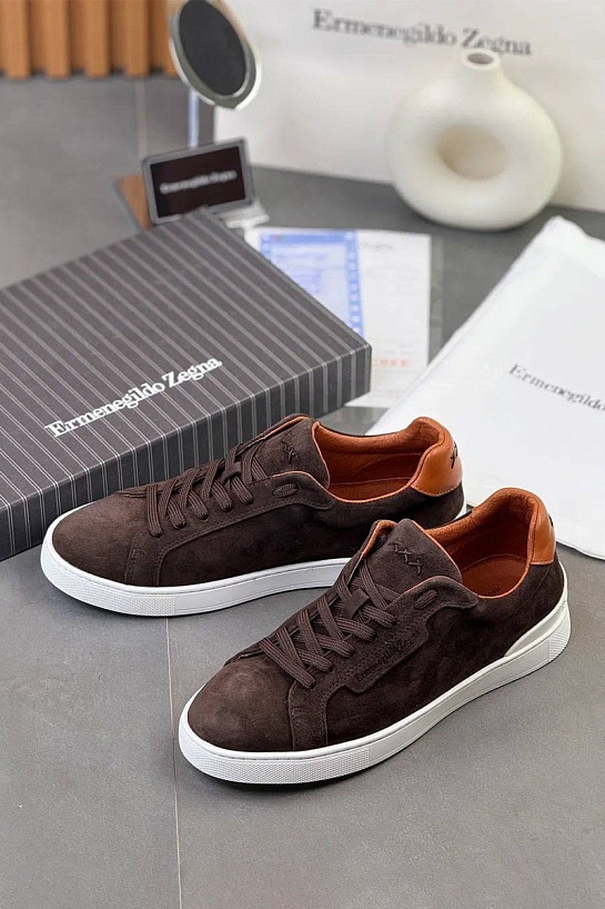 Мужские замшевые кроссовки Ermenegildo Zegna