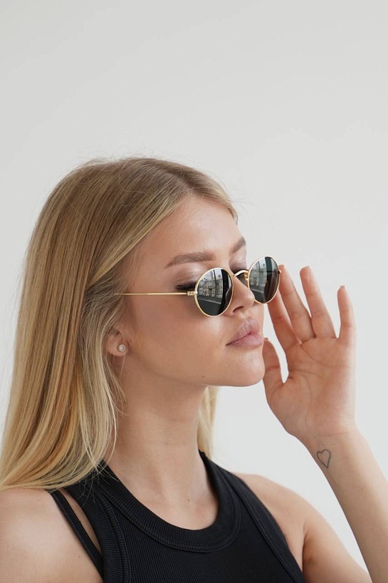 Солнцезащитные очки Ray-Ban Oval Metal - Black