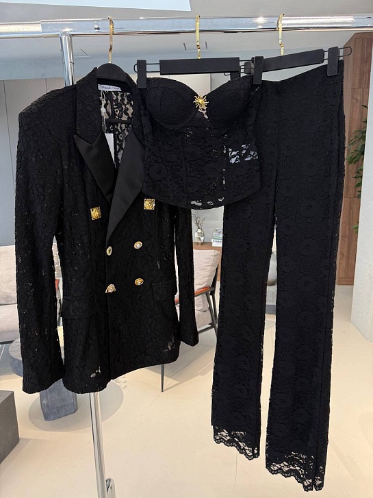 Женский костюм тройка Schiaparelli premium - Black