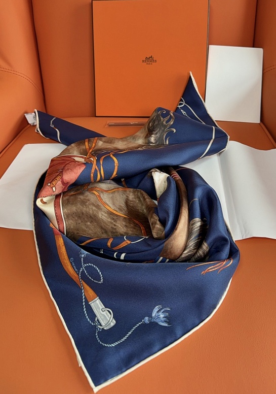 Платок Hermes Grand Galop premium 88x88 см