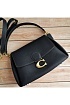 Кожаная сумка чёрного цвета Coach May 31x23 см